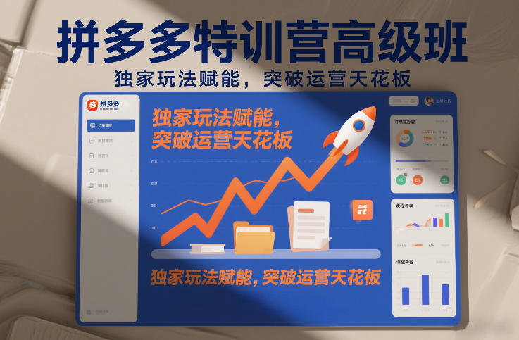 拼多多特训营高阶班，独家玩法赋能，突破运营天花板(更新260911)
