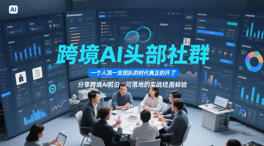 跨境AI头部社群，一个人顶一支团队的时代真正的开始了，分享跨境AI前沿，可落地的实战经验(更新09月11日)